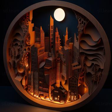 3D model st night city (STL)